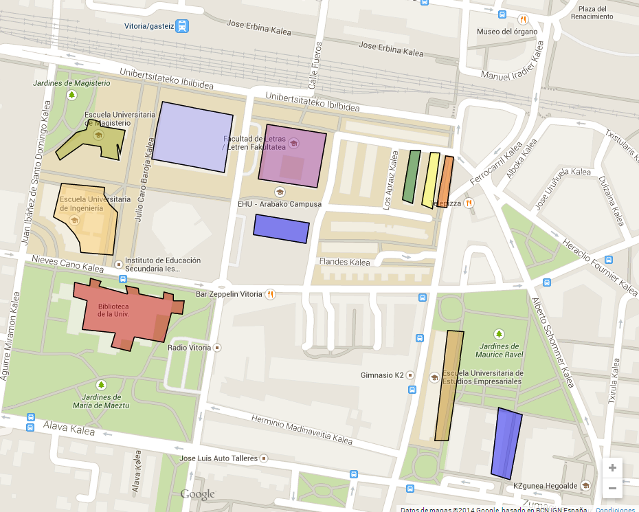 canpusaren mapa eta instituaren kokapena