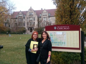 Miren Agur Meabe y Amaia Gabantxo, en su tour literario por Estados Unidos