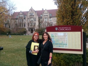 Miren Agur Meabe y Amaia Gabantxo, en su tour literario por Estados Unidos