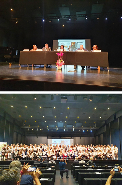 Acto de graduación en la seción de Enfermería de Donostia