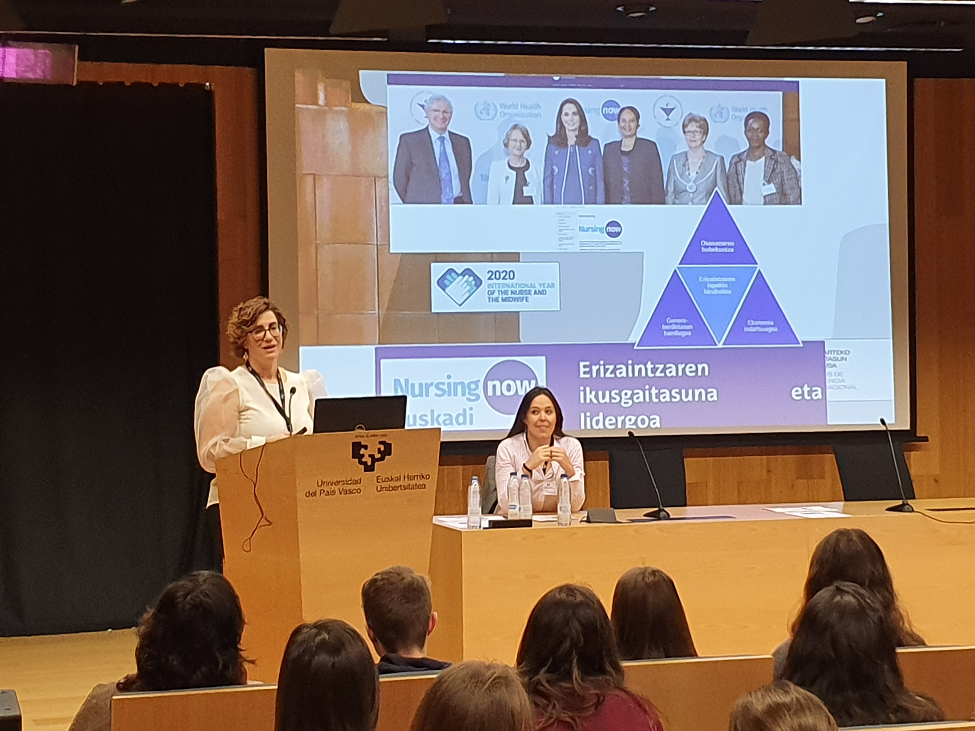 Foto de la presentación de la iniciativa Nursing Now en Donostia-San Sebastián