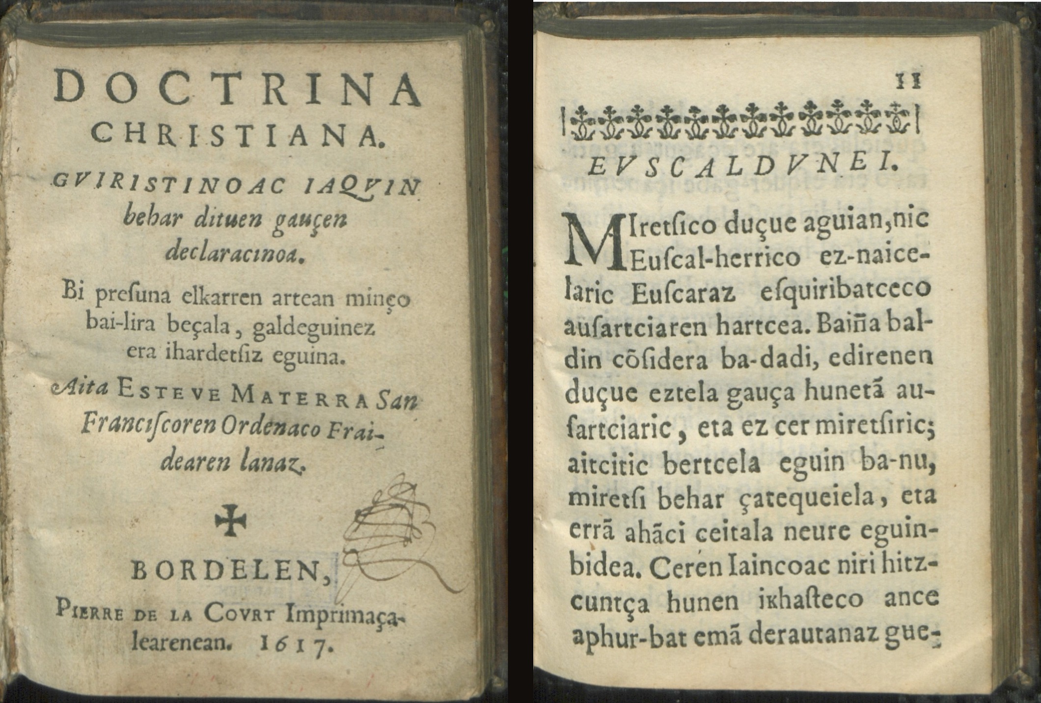 Doctrina Christiana by Esteve Materra, the book the researcher herself came across in Denmark