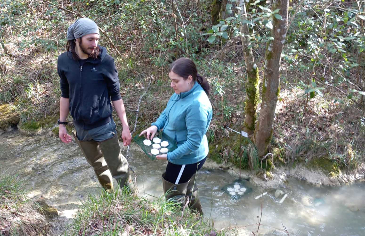 Diana Rojo analyzing river water samples