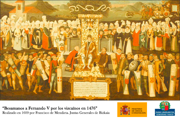 Besamanos a Fernando V por los vizcainos en 14176