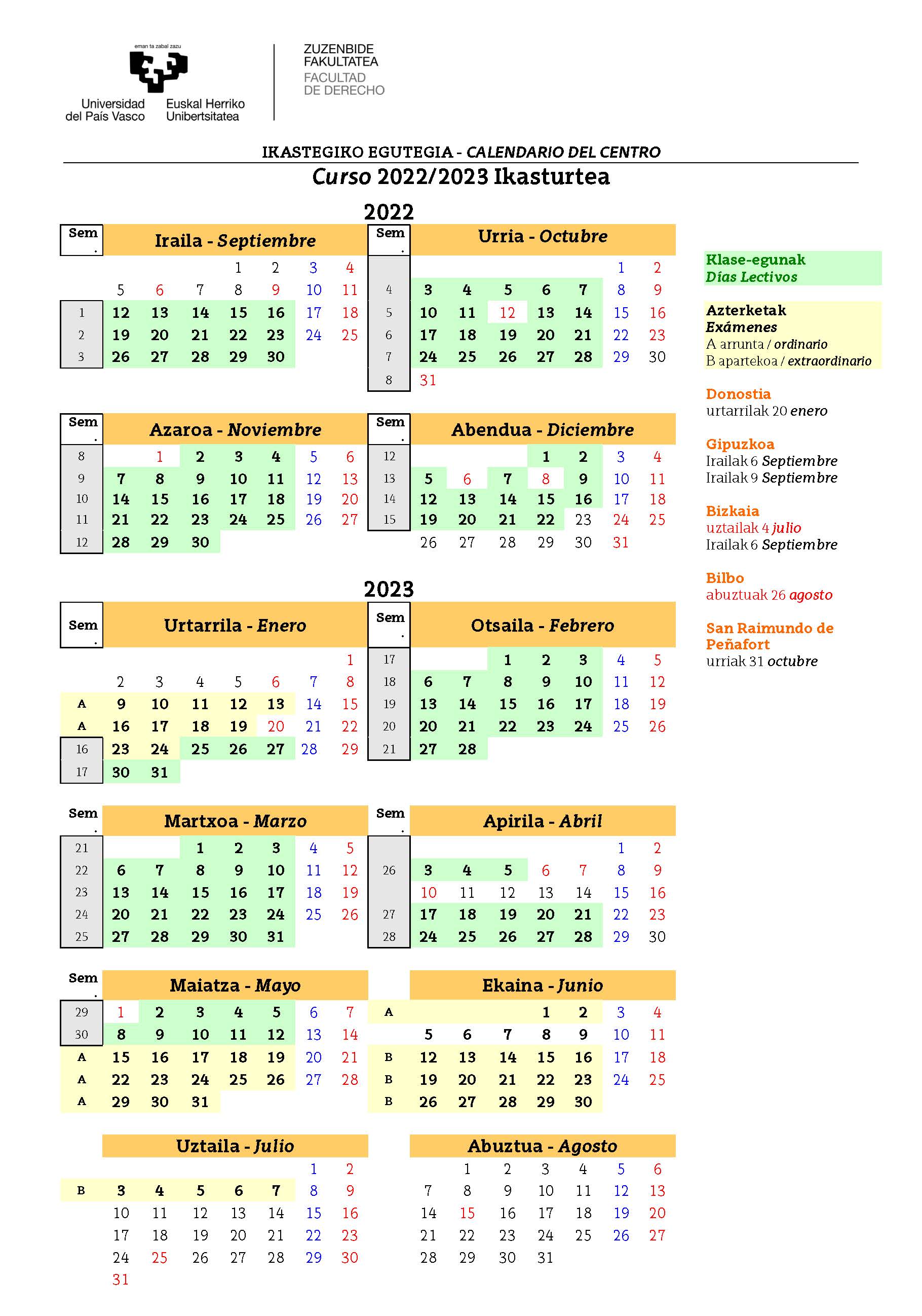 Egutegia-Calendario 2022/2023