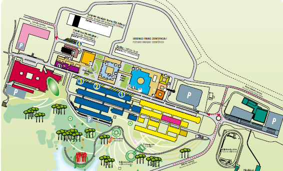 Imagen del plano general del Campus de Leioa