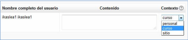 Contexto de publicación de una “nota”