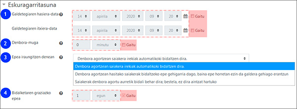 Denboraren konfigurazioa