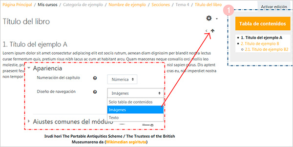 Configuración de los tipos de navegación