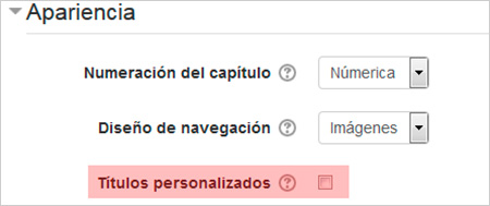 Posibilidad de personalizar los títulos