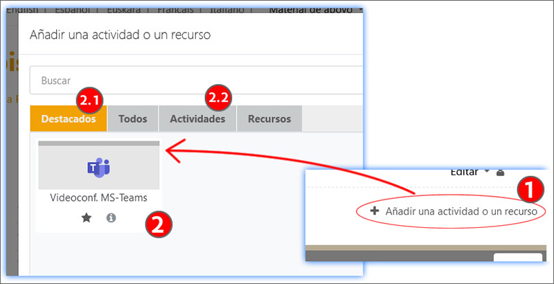 La imagen muestra como crear una sala de reuniones