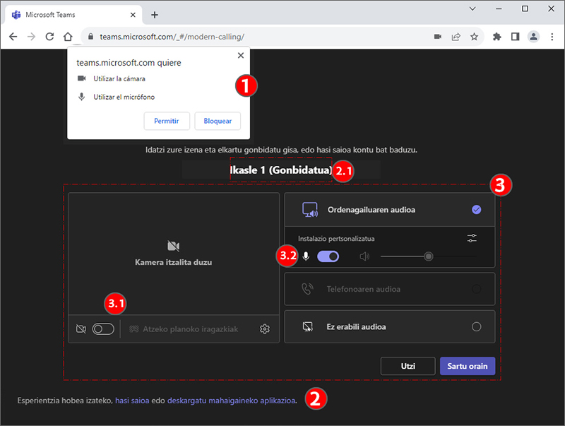 Irudiak Chromerekin jarraitu beharreko urratsak erakusten ditu