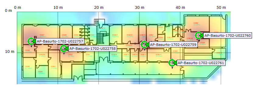 Mapa de cobertura de la planta baja