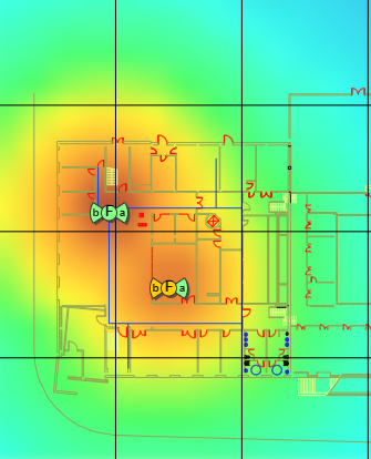 Mapa de cobertura de la planta del sótano