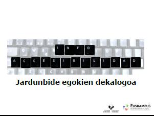Jardunbide egokien dekalogoa