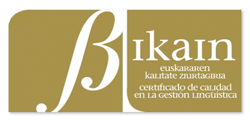 Certificado de calidad en la gestión lingüística Bikain