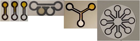 µPADS fabricated by double side contact stamping and by wax printing processes