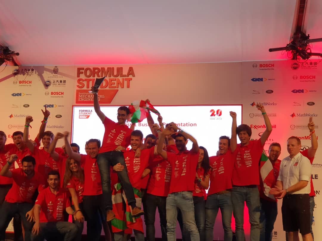 El equipo formula student de la UPV/EHU revalida en Silverstone su primer puesto en la prueba de Business Case