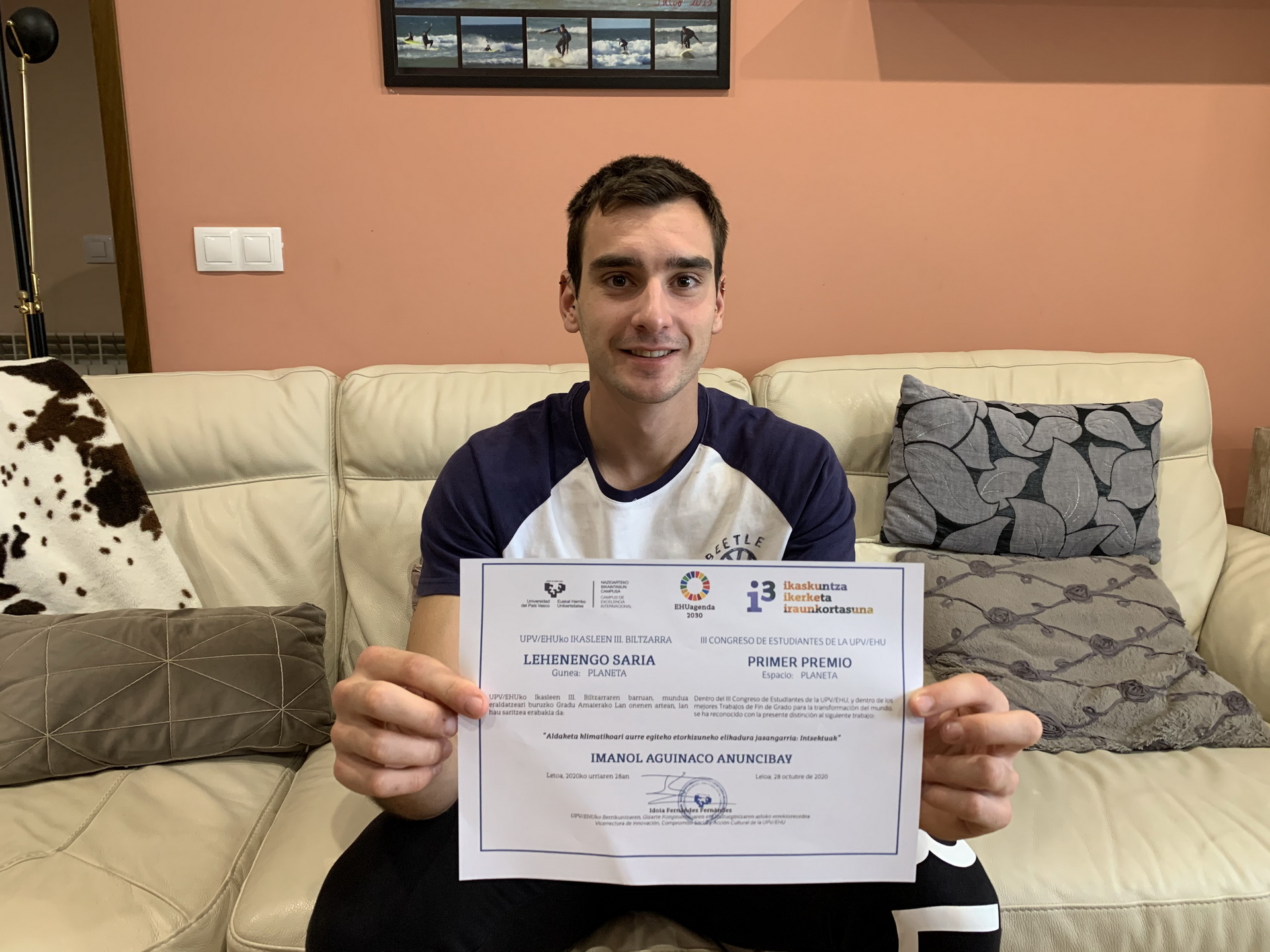 Ikasleen III. Biltzarra  «Planeta» ardatza. 1. saria. Imanol Aguinaco