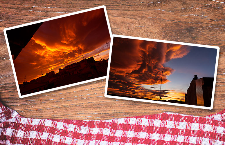 Cielo rojo al amanecer, es que ha de llover