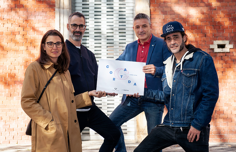 De izquierda a derecha, Garbiñe Ortega, David Gotxikoa, Gorka Iturriaga e Iker Arroniz.