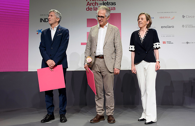 Joaquín Gorrotxategi, Grande-Marlaska eta Pilar Belloren artean.