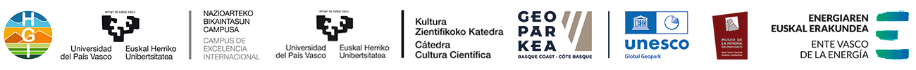 Procesos Hidro-Ambientales (HGI), Campus de Excelencia Internacional (UPV/EHU), Cátedra de Cultura Científica, Geoparkea, Museo de la Minería del País Vasco y Ente Vasco de la Energía (EVE)