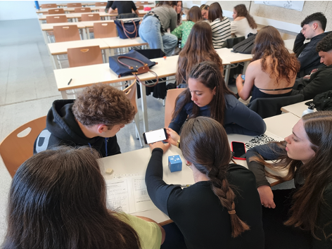 Un momento de los test realizado por el alumnado de Grado en EP en abril