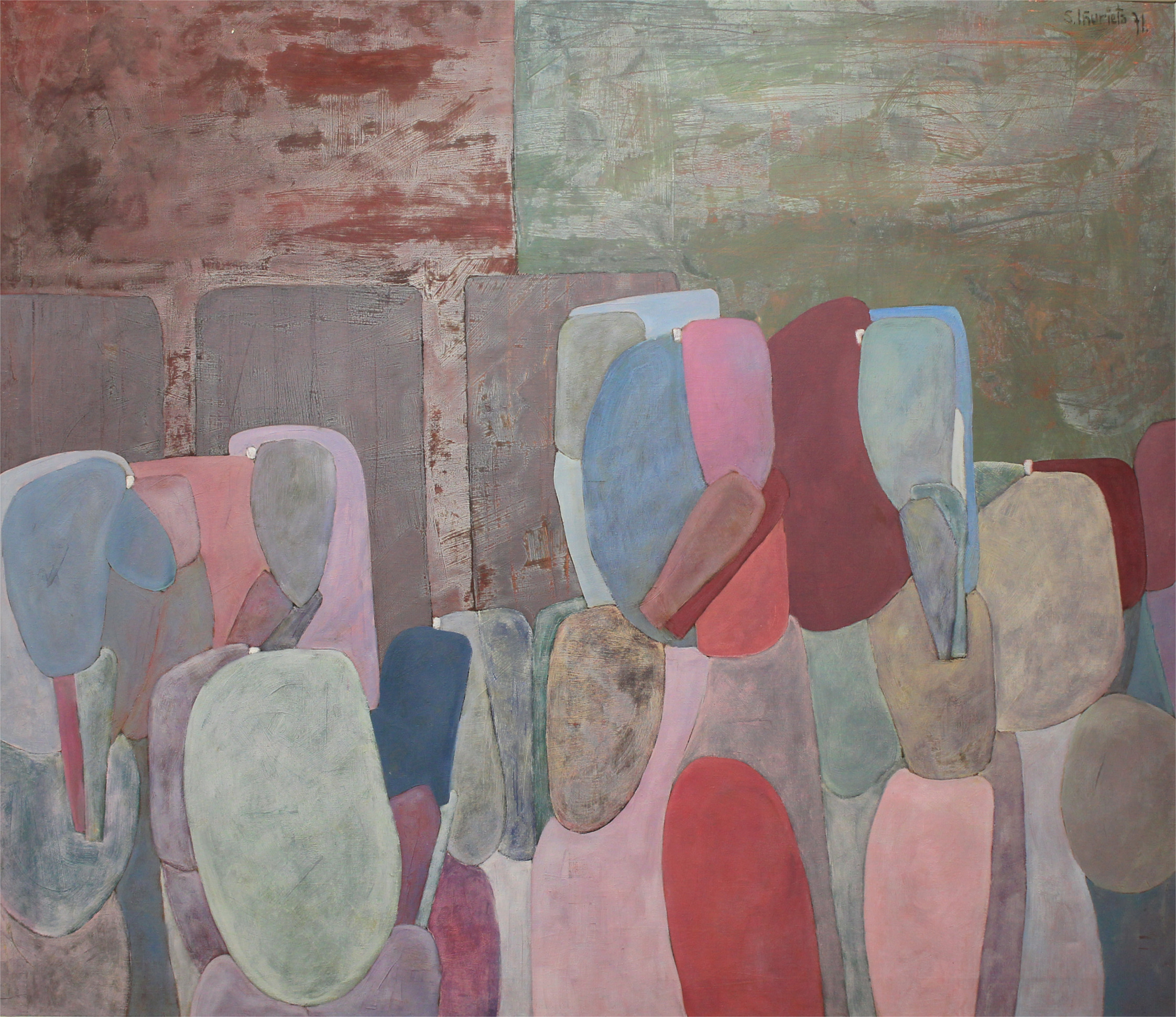 Santos Iñurrieta’s oil painting on canvas Izenik gabe (1971). Orbegozo Foundation.