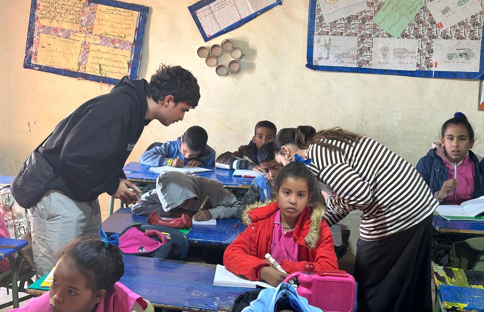 Markel Rubio eta Joane Milla, Saharar errefuxiatuen kanpalekueetan, euren practicuma egiten