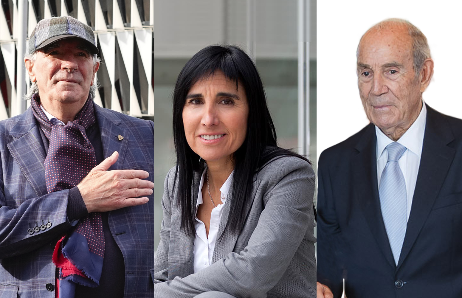 De izquierda a derecha: Iribar, Balluerka eta Garaikoetxea