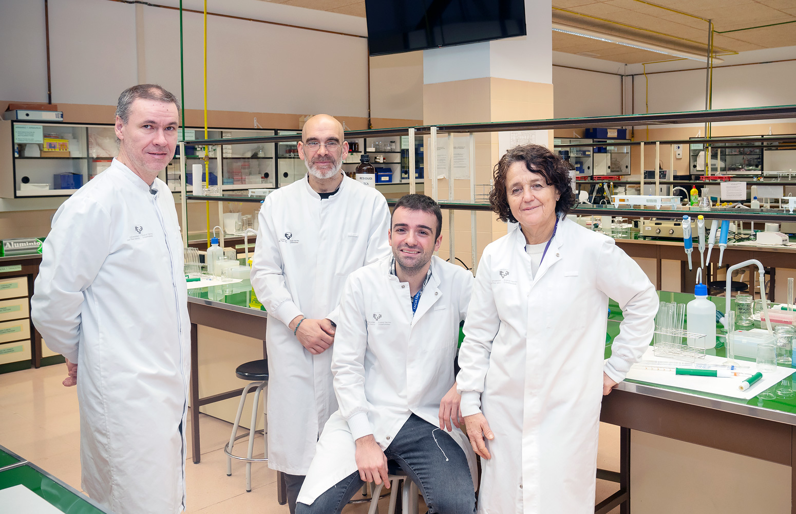 De izquierda a derecha, Gustavo Amores, Igor Hernández, Gorka Santamarina y Mailo Virto