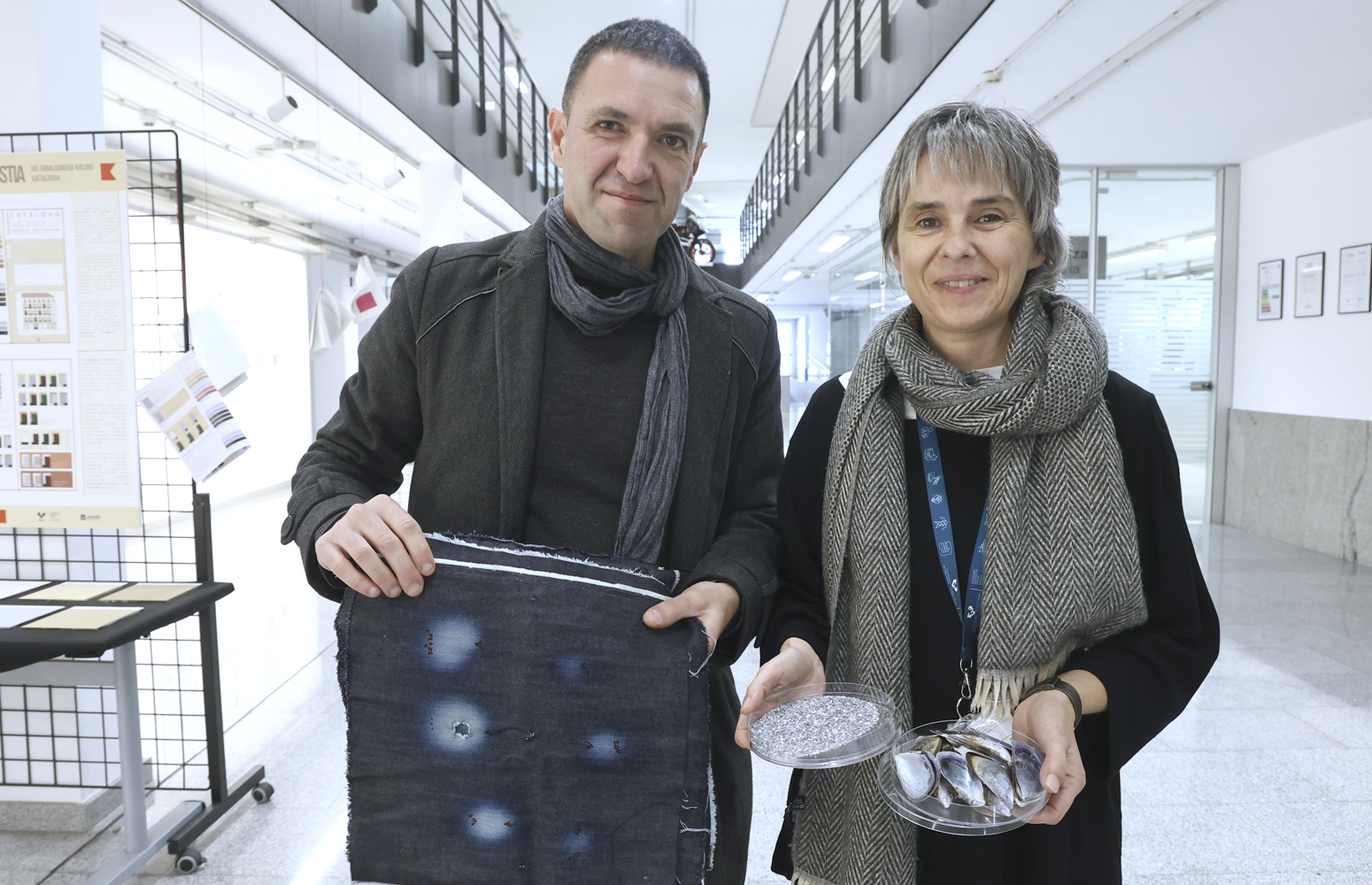 Gipuzkoako Ingeniaritza Eskolako Ingeniaritza Mekanikoa saileko Juan Luis Osa eta Cristina Peña, Materialak eta Teknologiak ikerketa-taldeko kidea.