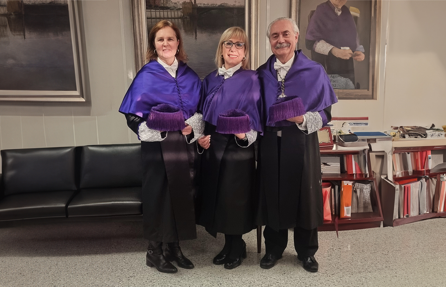 De izquierda a derecha, María Álvarez de Sotomayor, Rosa Mª Hernández y Antonio María Rabasco.