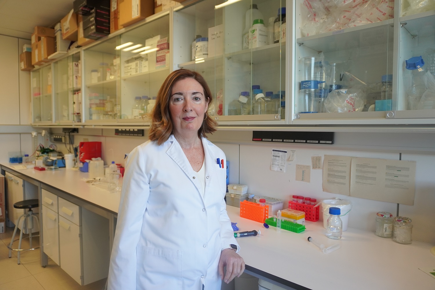 Sonia Bañuelos, investigadora del Institututo de Biofísica,  y profesora del Departamento de Bioquímica y Biología Molecular de la EHU.