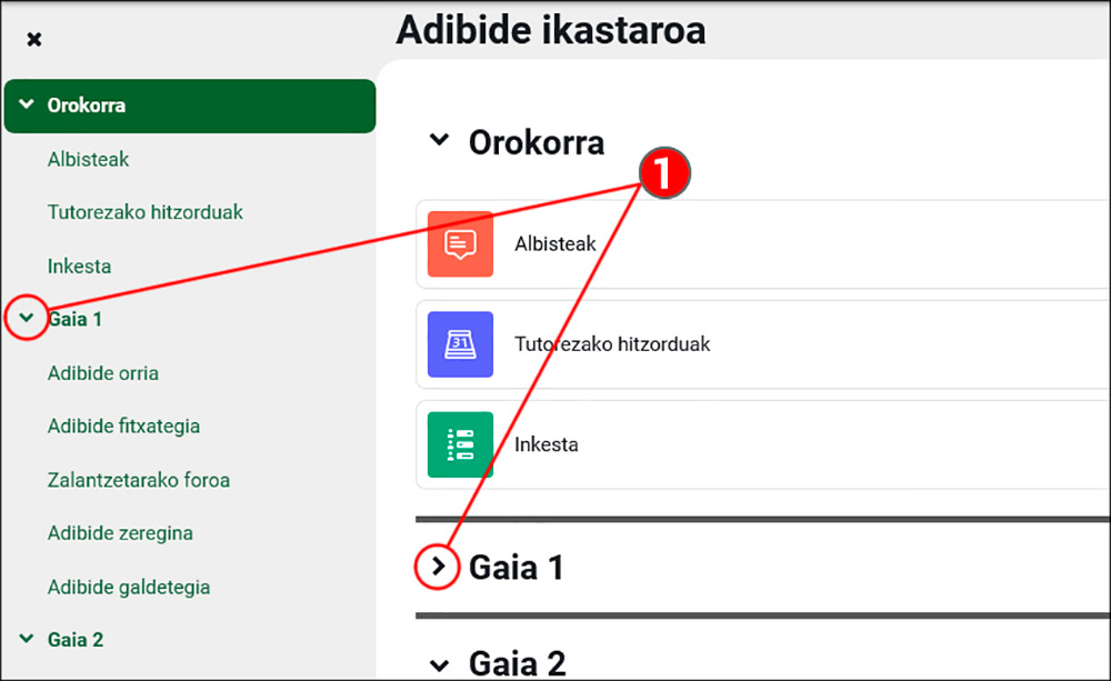 Irudiak erakusten du nola kolapsatu daitezkeen sekzioak