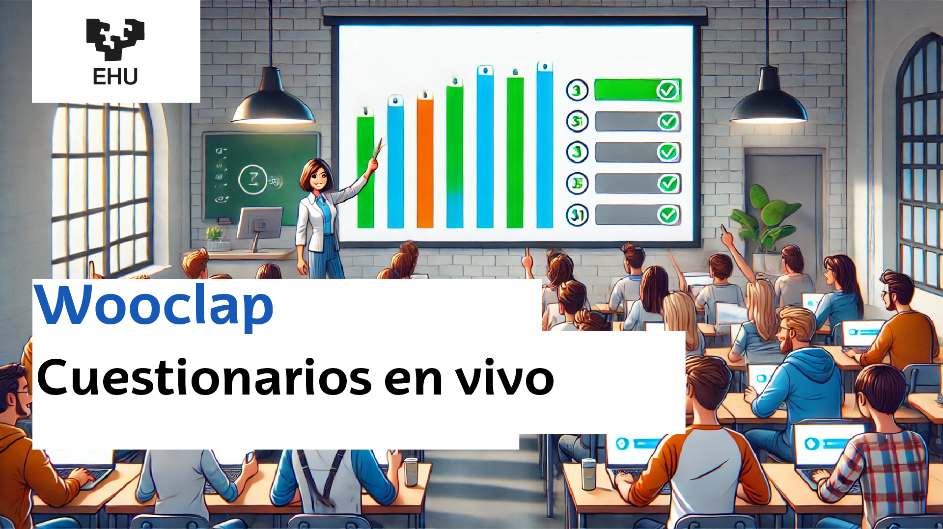 El alumnado está realizando un cuestionario "en vivo"