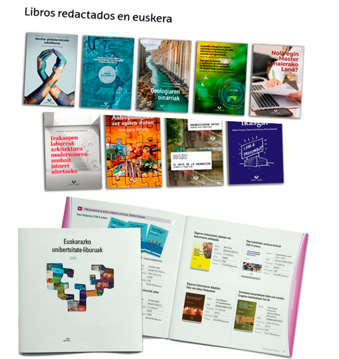 Portadas de algunos libros escritos en euskera