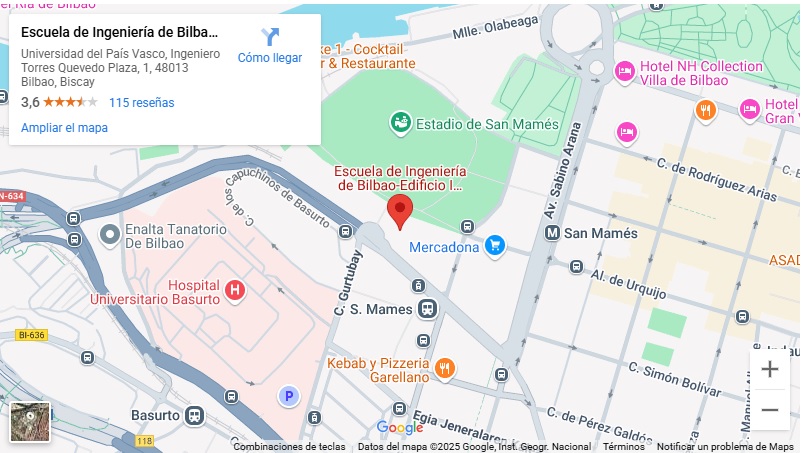 Ubicación sede de Bilbao en google maps