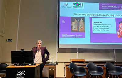 Elena Vecino during the conference