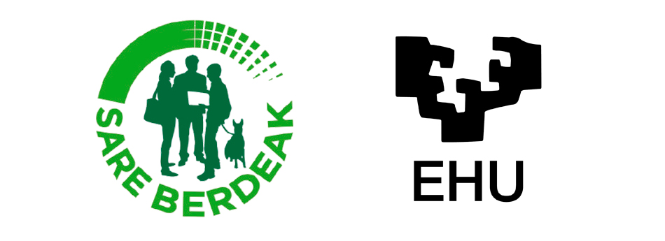 Sare berdeak eta EHUren logoak