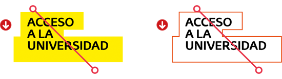 Dos frases en dos cajas (Incorrecto) / Dos frases agrupadas en una única caja (Correcto)