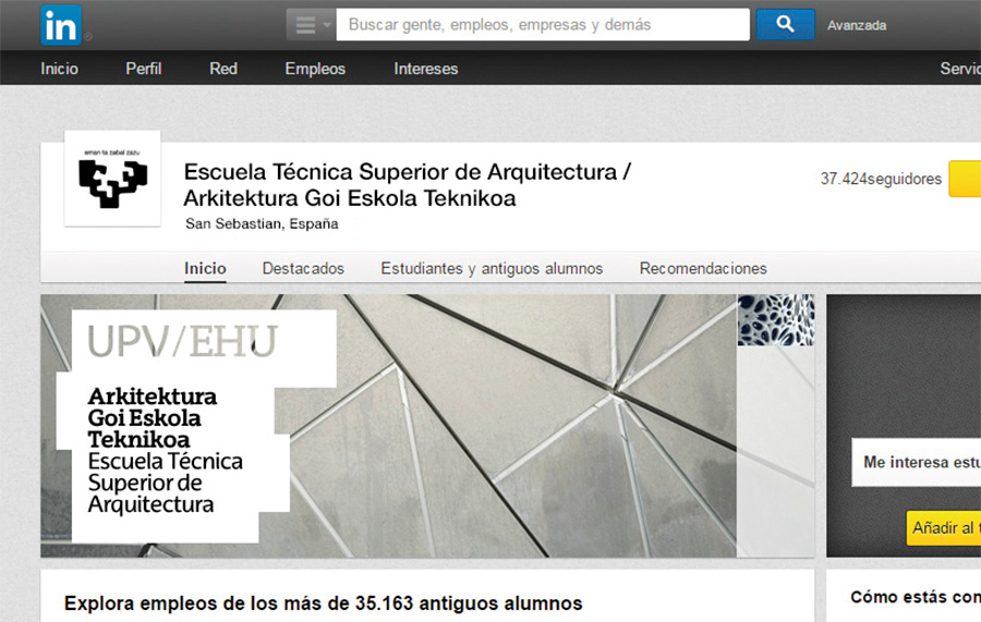 Arkitektura Goi Eskola Teknikoko Linkedin-eko irudia