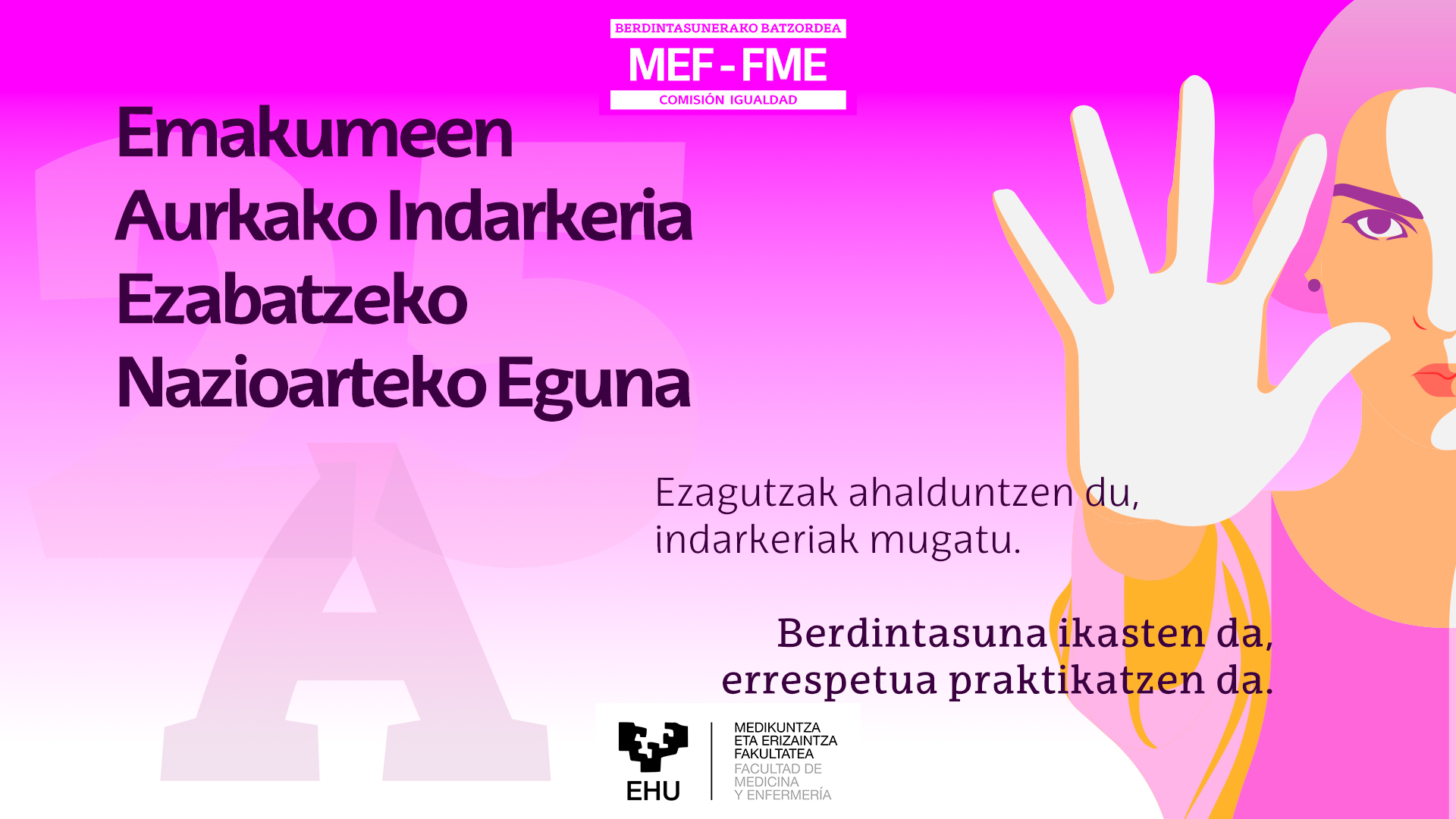 Cartel 25N FME Euskera