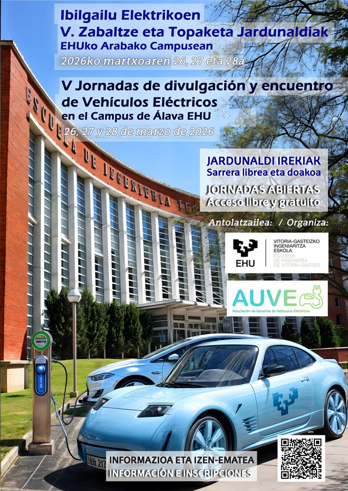 Cartel de las Jornadas sobre Vehículos Electricos 2026