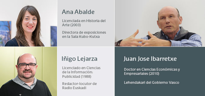 Ana Abalde, Iñigo Lejarza y Juan Jose Ibarretxe