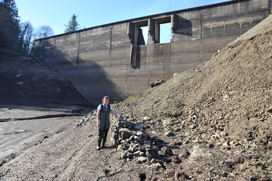 Embalse de Enobieta vaciado