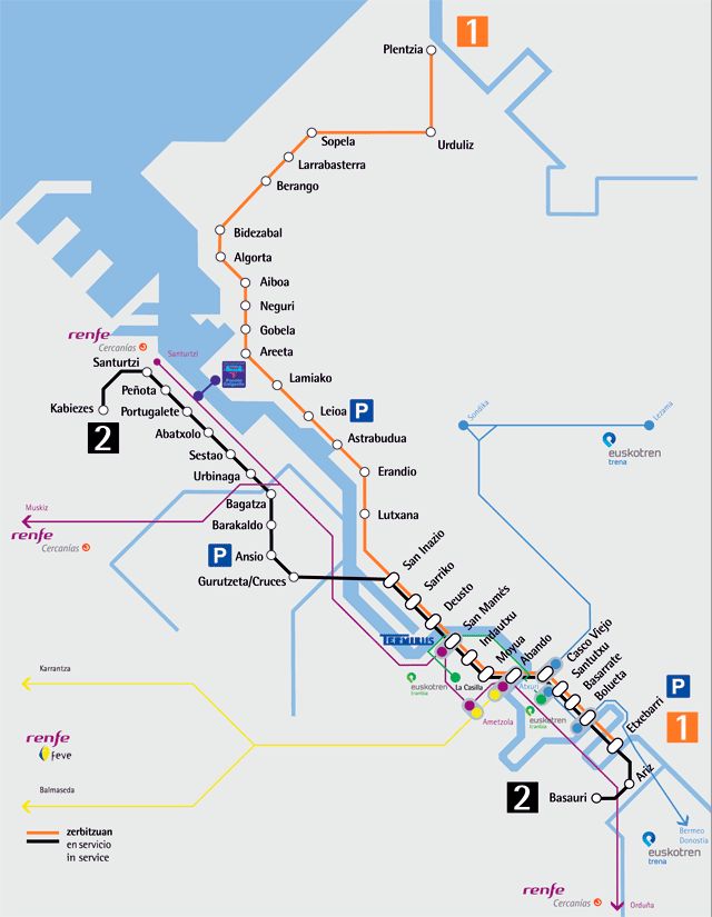 Metro, líneas 1 y 2