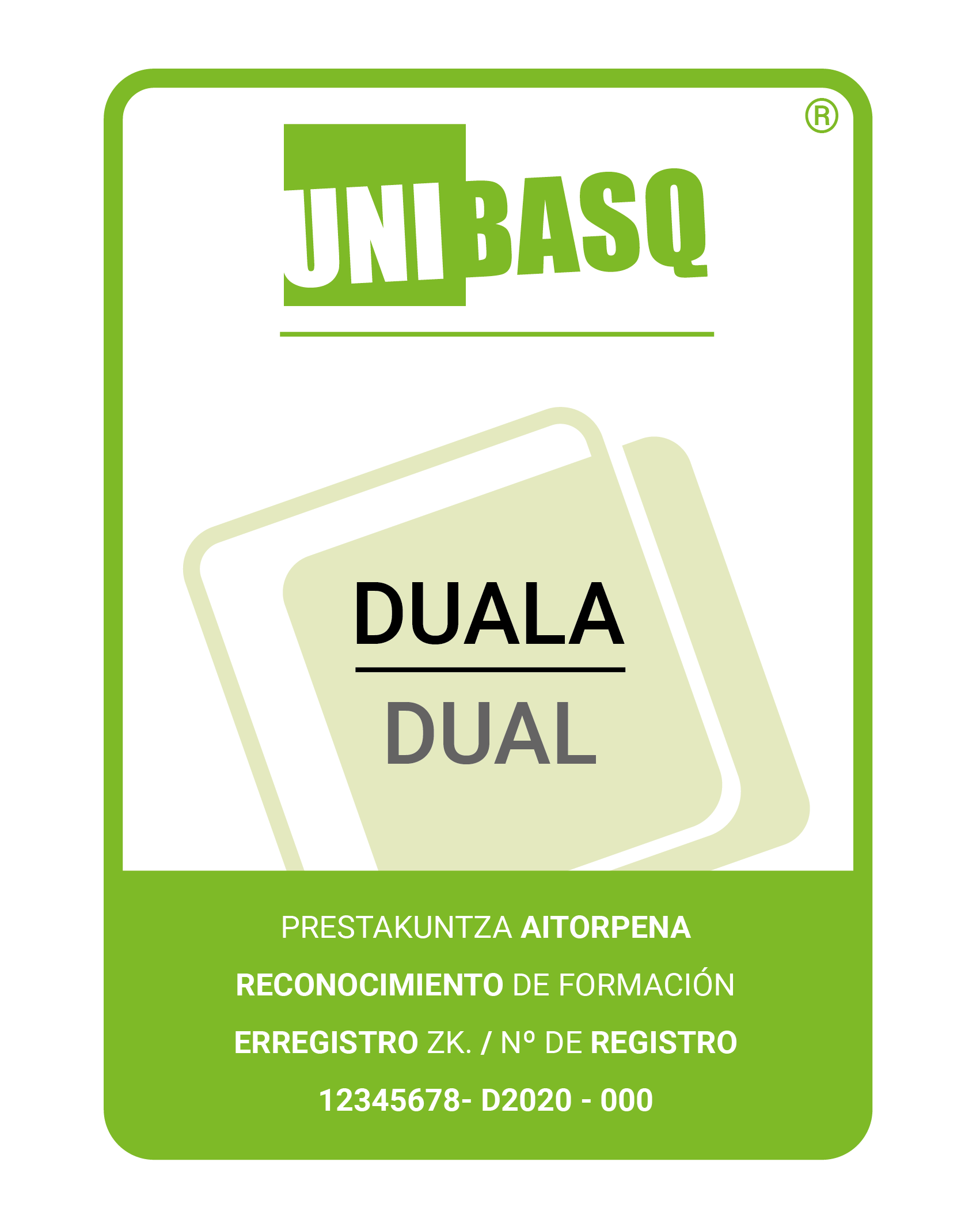 Icono del sello de calidad de Unibasq de la formación DUAL